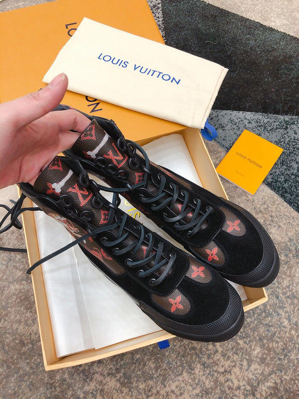 Close-up of Louis Vuitton shoes craftsmanship