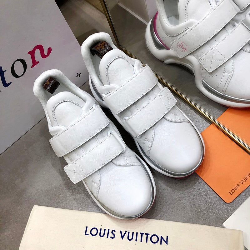 Louis Vuitton Nude Pointed-Toe Flats - Angled View