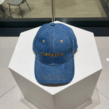 Close-up detail view of Burberry unisex cap