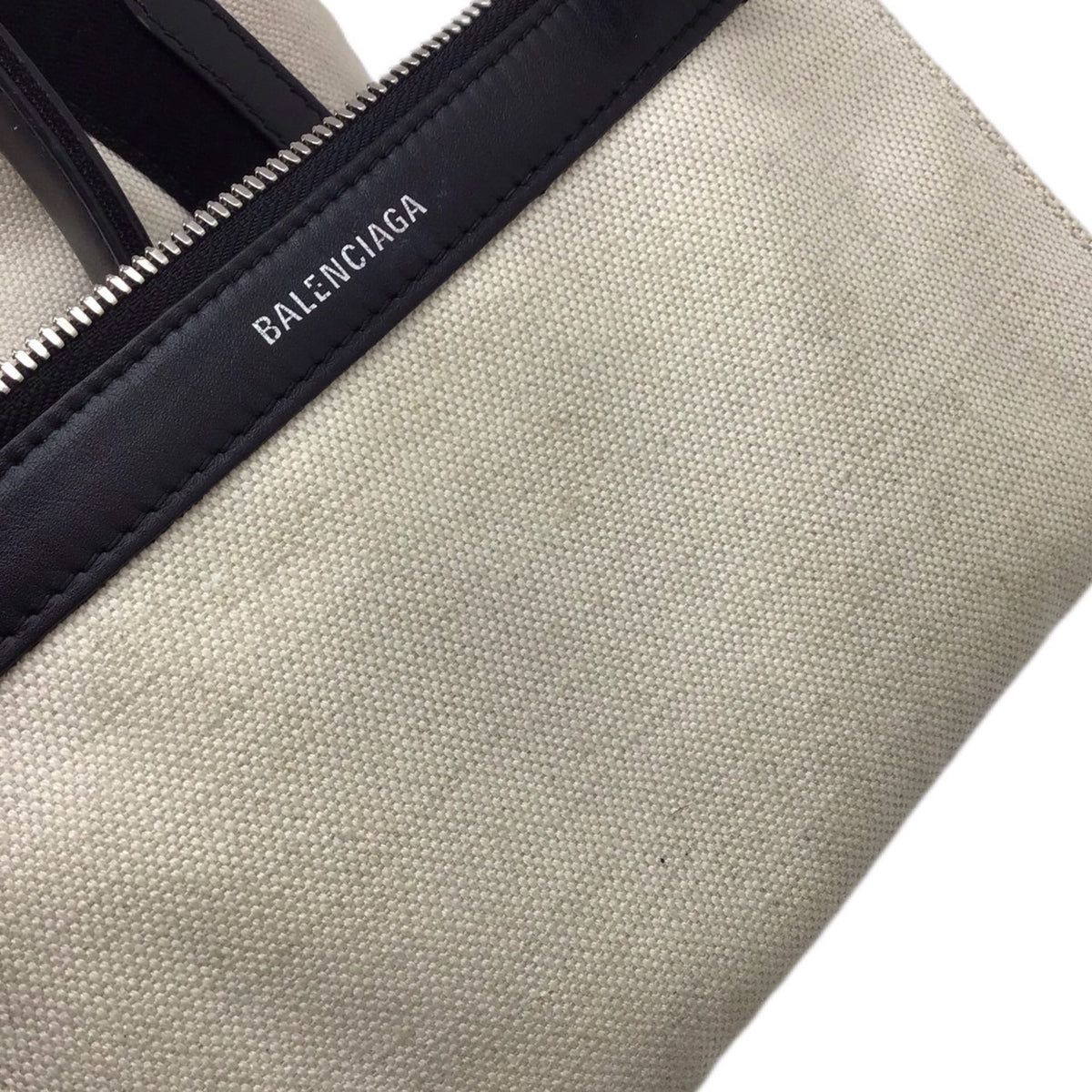Balenciaga Navy Cabas Handbag | Luxury Canvas Tote Bag