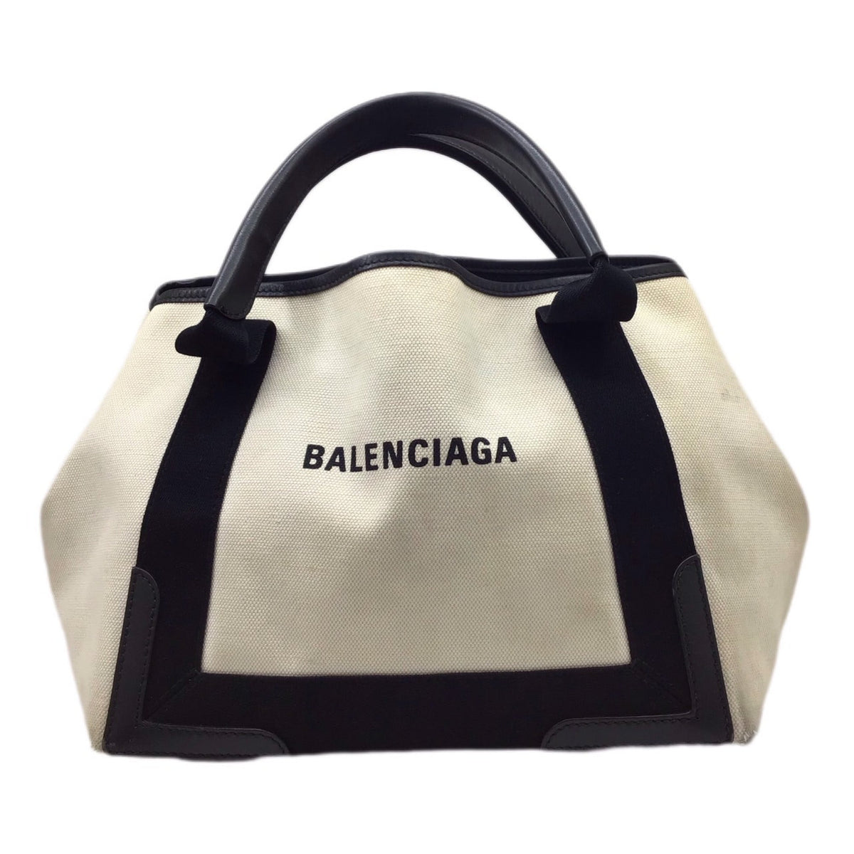 Balenciaga Navy Cabas Handbag | Luxury Canvas Tote Bag