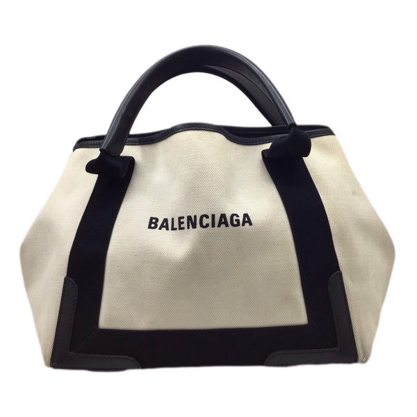 Balenciaga Navy Cabas Handbag | Luxury Canvas Tote Bag