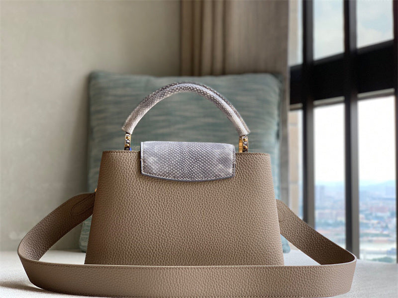  Graceful carryall bag carried on shoulder