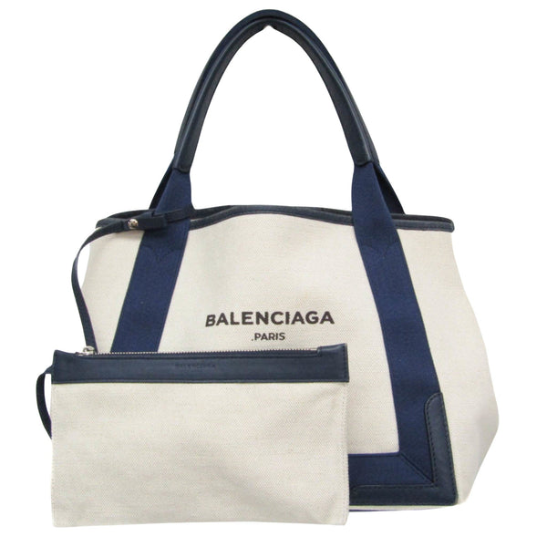 Balenciaga Navy Cabas Handbag | Luxury Canvas Tote Bag