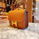 Close-up detail of statement bag design