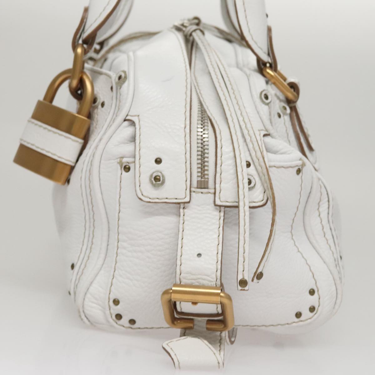 Morvesque elegant leather Handbag top view