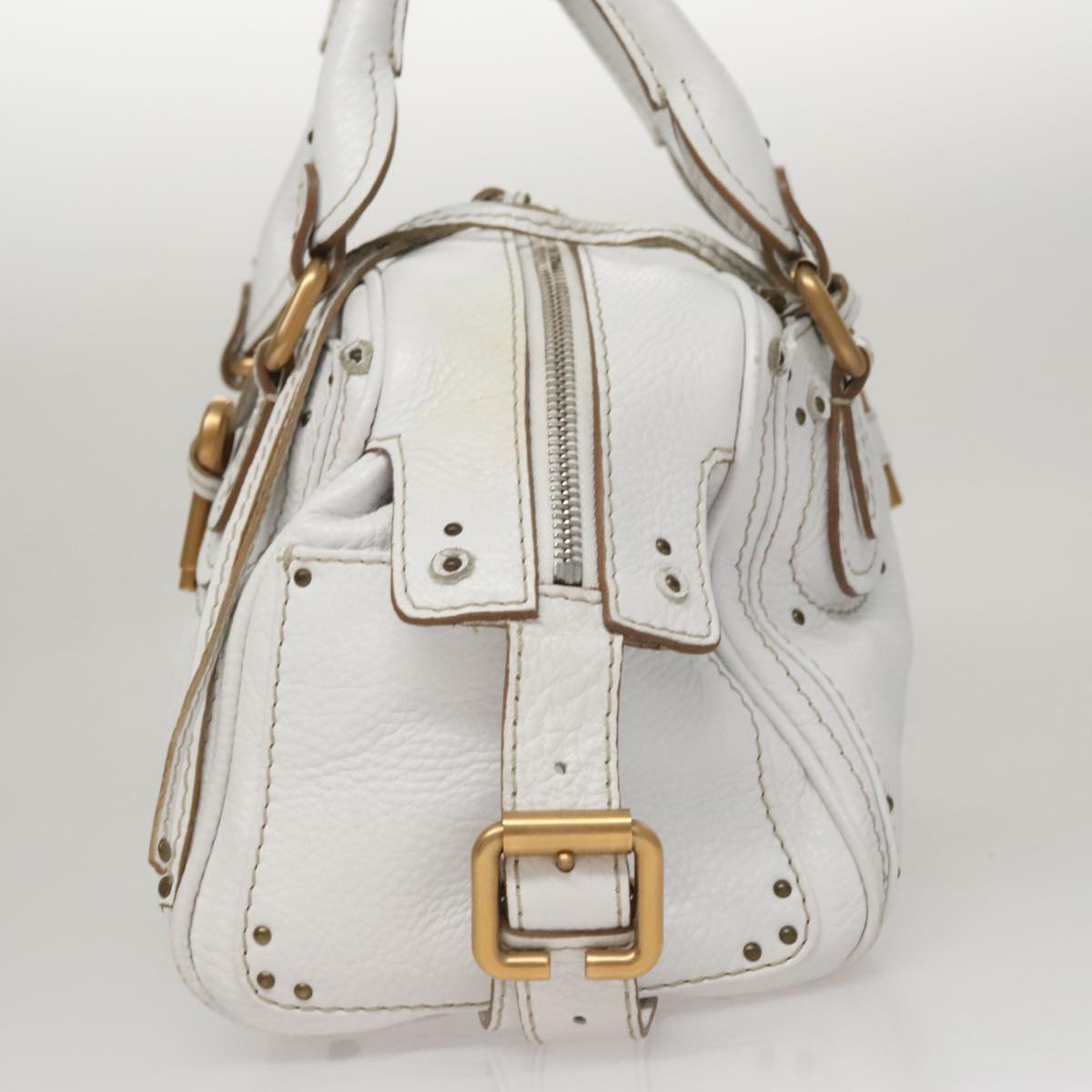 Morvesque elegant leather Handbag top view