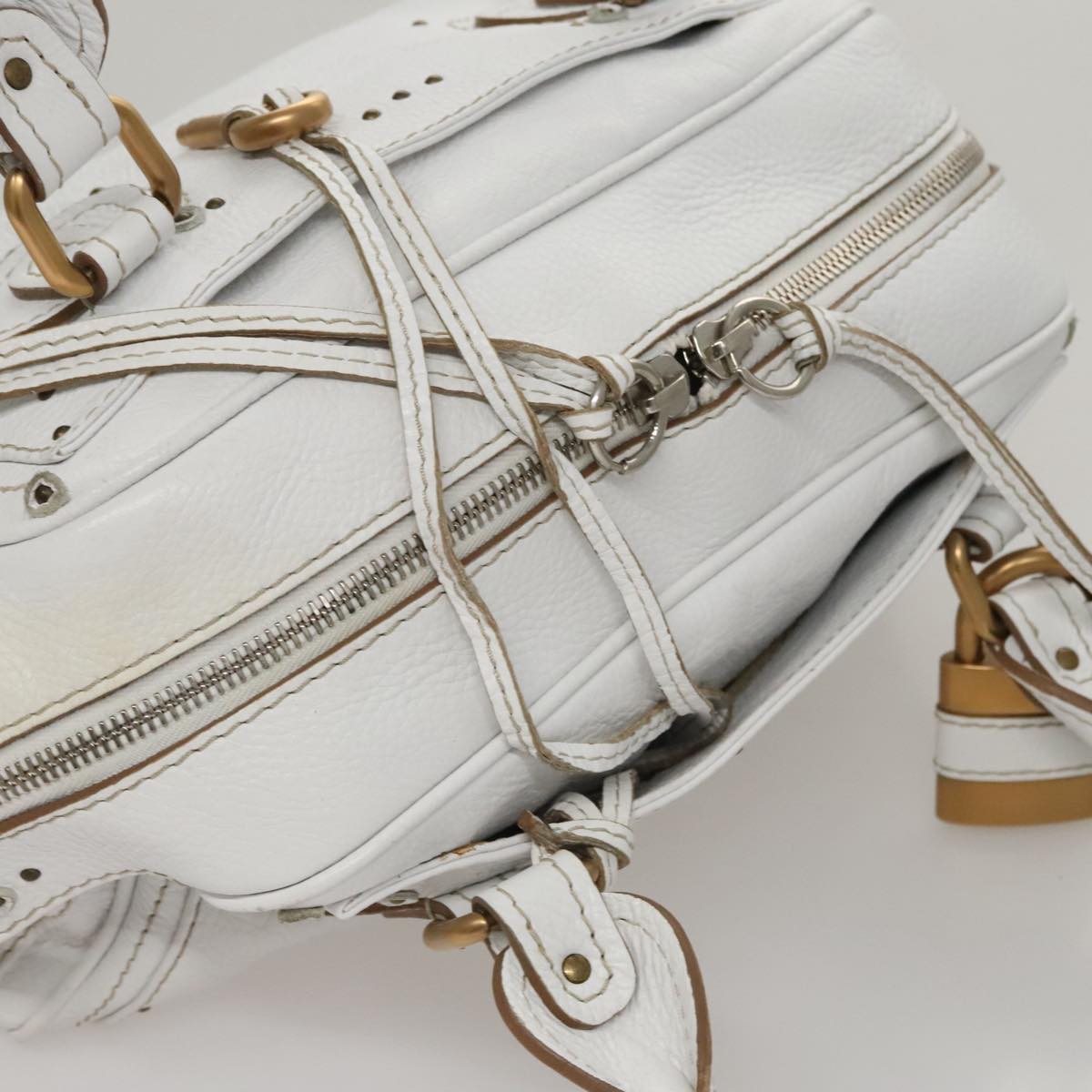 Chloe designer handbag leather closeup detail