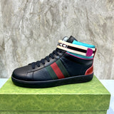 Gucci Designer sneakers in fresh white-and-black sleek tonal finish front view