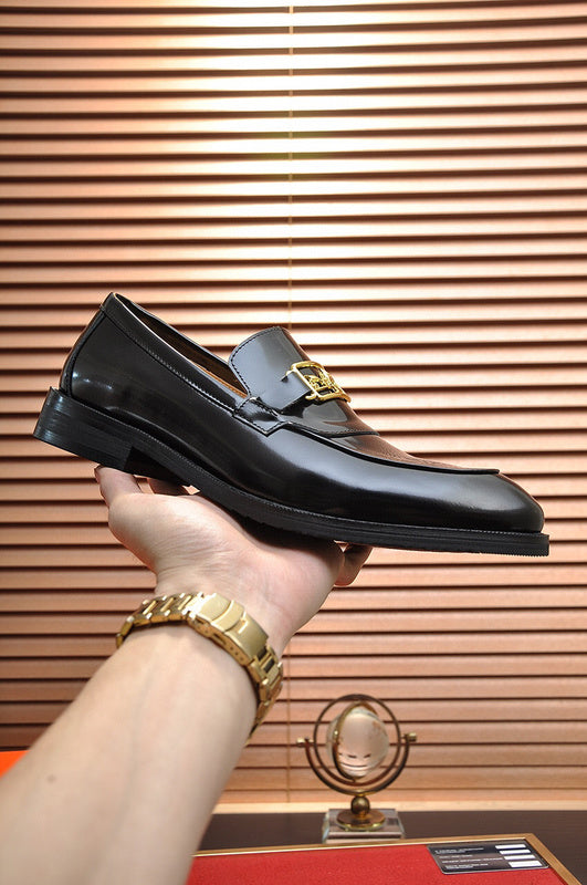 Hermes shoes Style 073 - logo and branding close-up