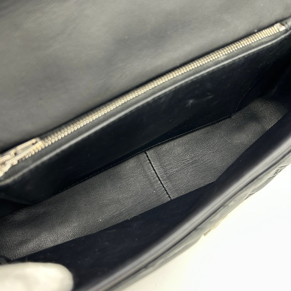 Balenciaga Calfskin Logo Matelasse S BB Round Shoulder Bag Black — Designer Shoulder Bag