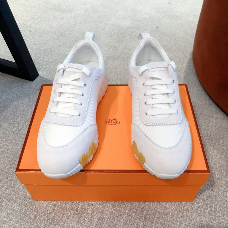 Hermès Camel High-Top Sneakers - Full Silhouette View