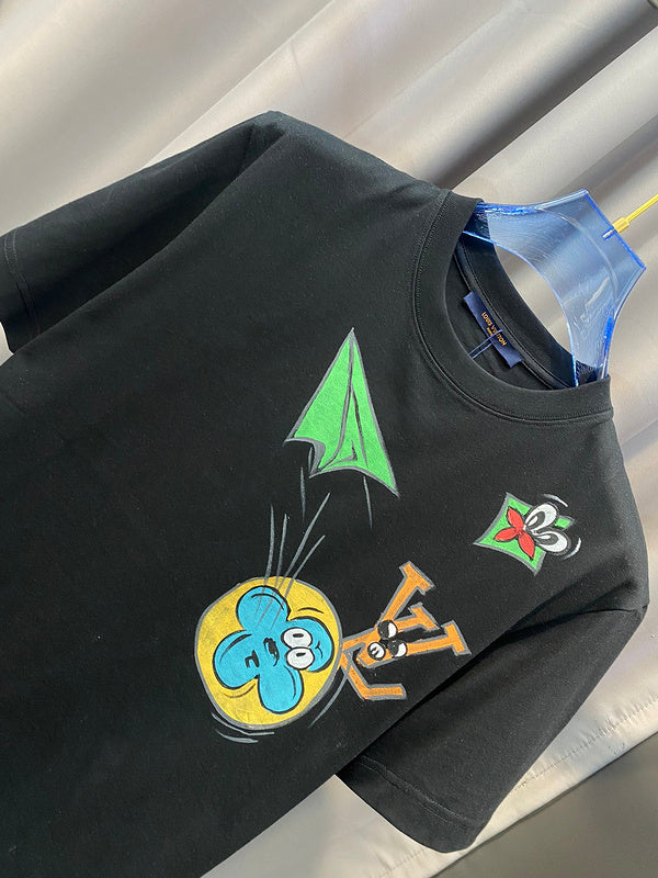 Full styled look of Louis Vuitton cotton t-shirt with tailored silhouette