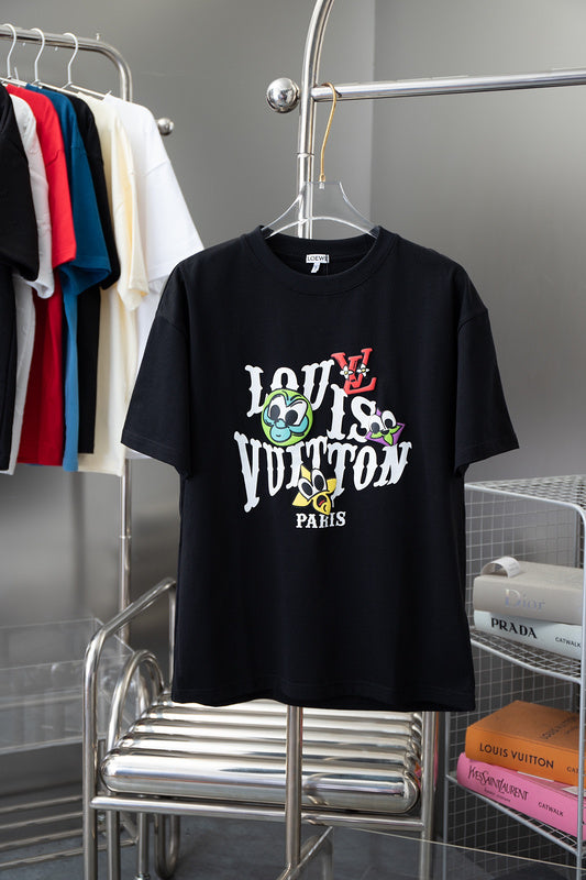 Back view of Louis Vuitton cotton t-shirt with signature branding