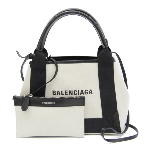 Balenciaga Navy Cabas Handbag | Luxury Canvas Tote Bag