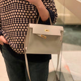 Close-up detail of curated bag design