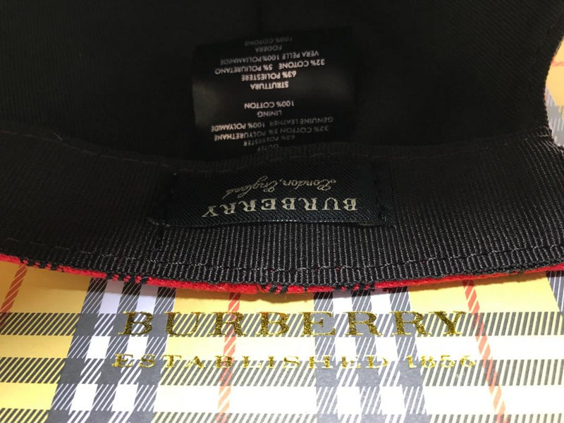 Front view of Burberry unisex cap