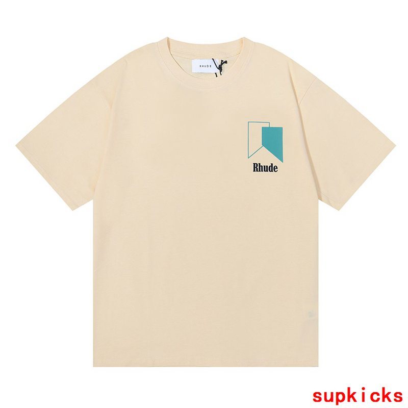 Full styled look of Rhude luxury clothing with everyday silhouette