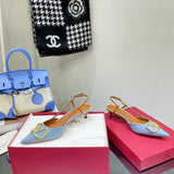 Close-up of Valentino Garavani shoes craftsmanship