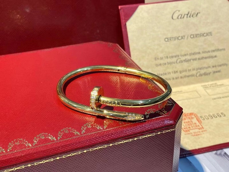 Close-up detail view of Cartier unisex jewelry piece