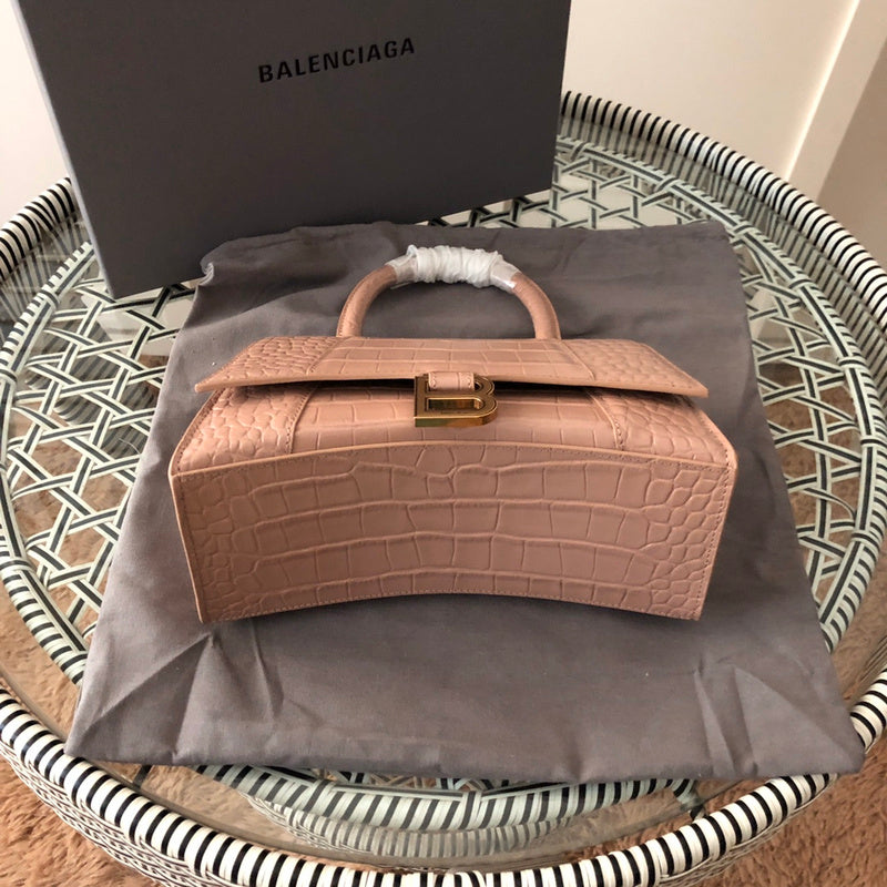 Back view of classic structured women's handbag – women's statement bag