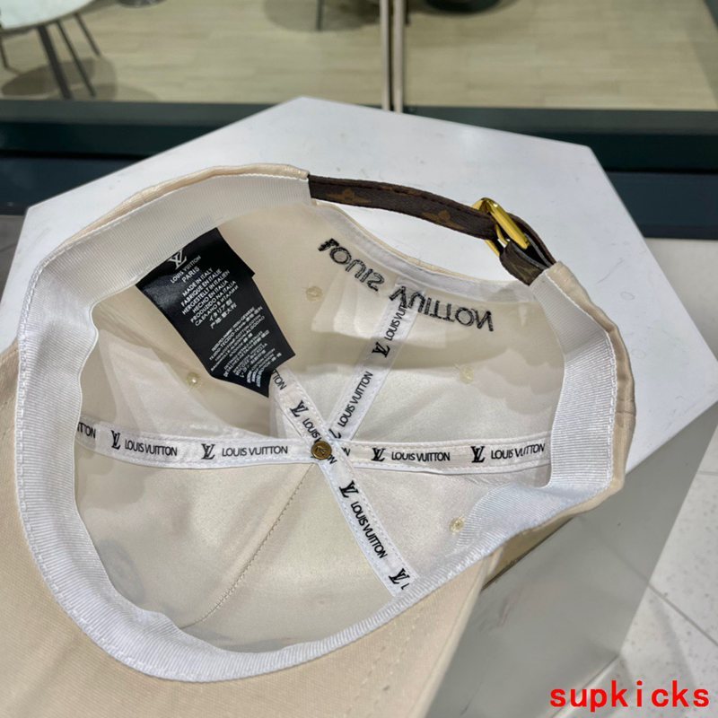 Close-up detail view of Louis Vuitton unisex cap