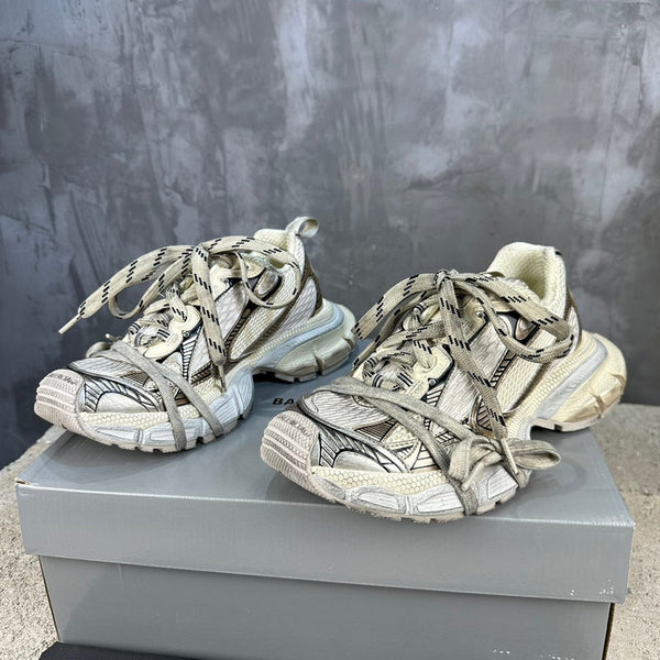 Balenciaga Black Chunky Platform Sneakers - Front View