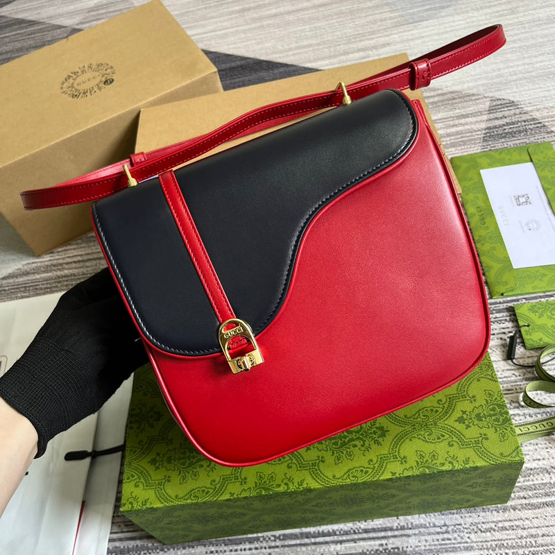 Side profile of statement structured women's handbag – women's designer-style accessory