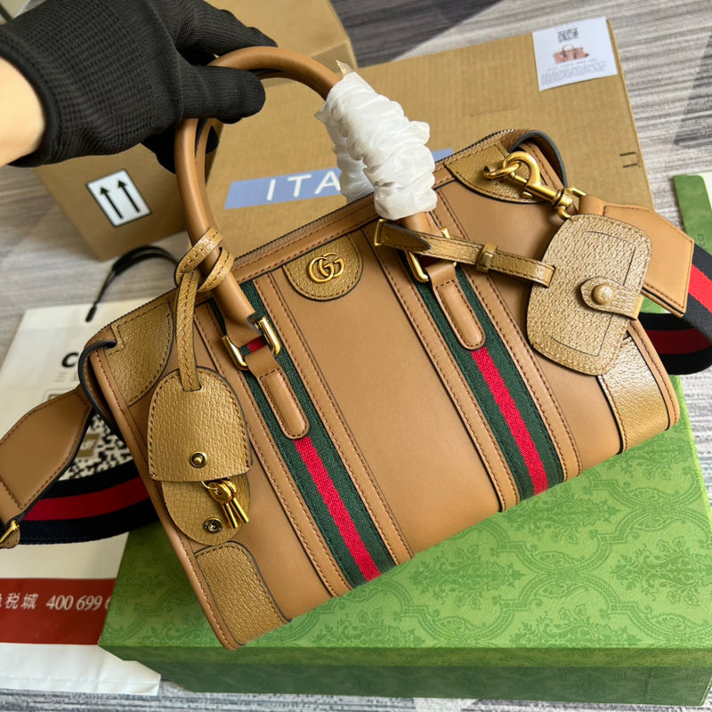 Front view of structured polished women's handbag – women's everyday handbag