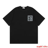 Front view of Rhude luxury clothing with relaxed-fit cut