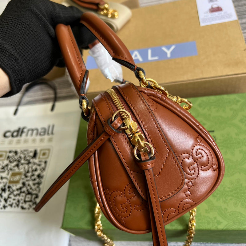 Top view of modern refined women's handbag – women's designer-style accessory