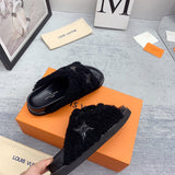 Louis Vuitton Grey Platform Heels - Studio Shot