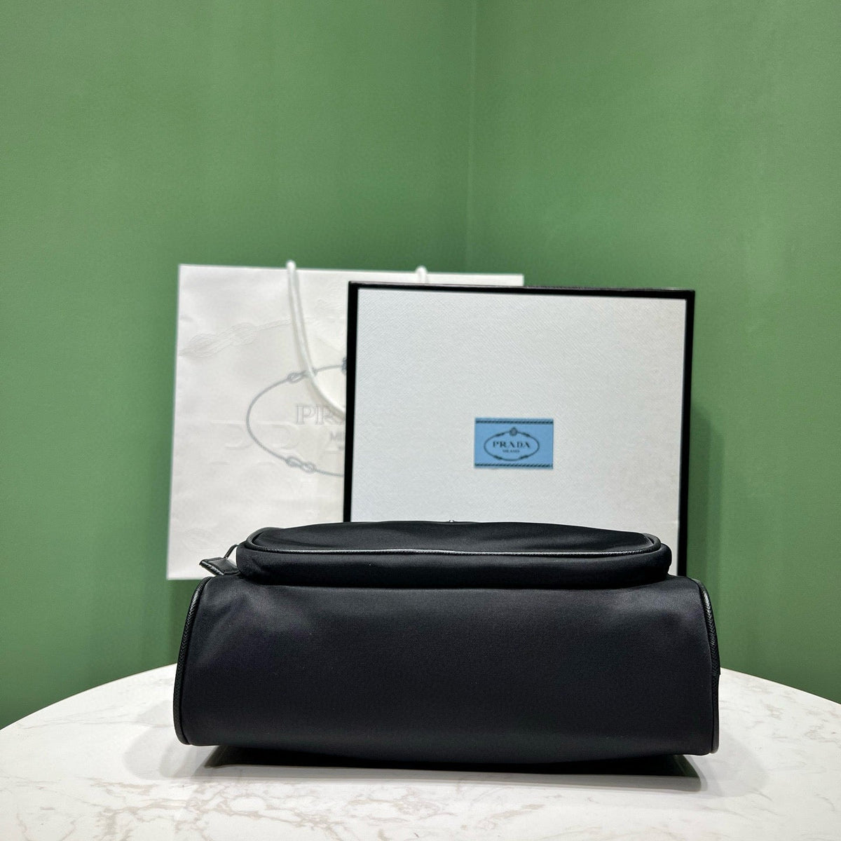 Wallets? Pd Small Re-nylon Shoulder Bag Premium Leather Designer Wallet