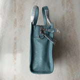 Elegant Faux Leather Handbag - Signature Hardware Accents | Women's Fashion Handbag #943 - hardware and detail close-up (image 5) of designer-inspired handbag