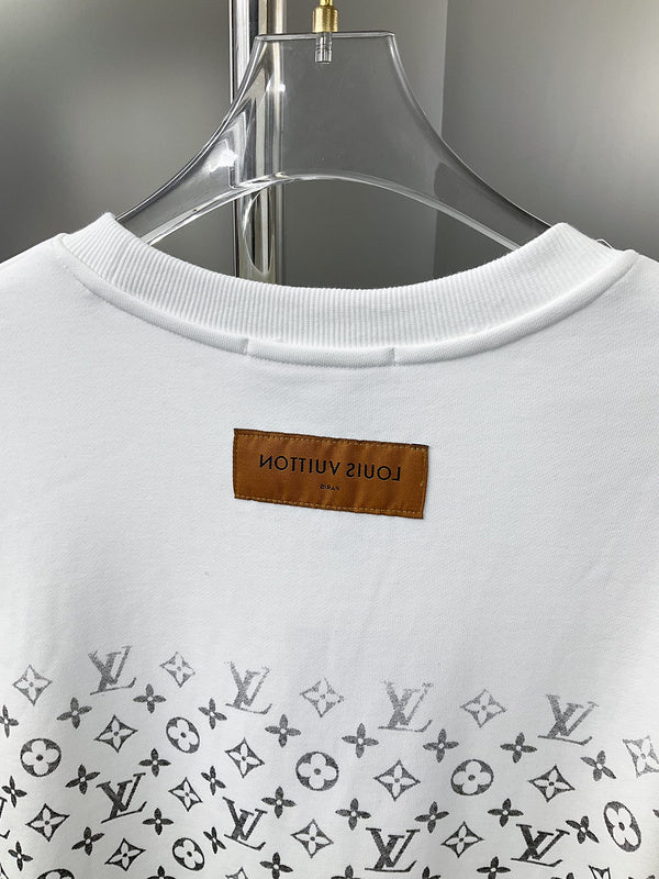 Back view of Louis Vuitton luxury clothing with everyday silhouette