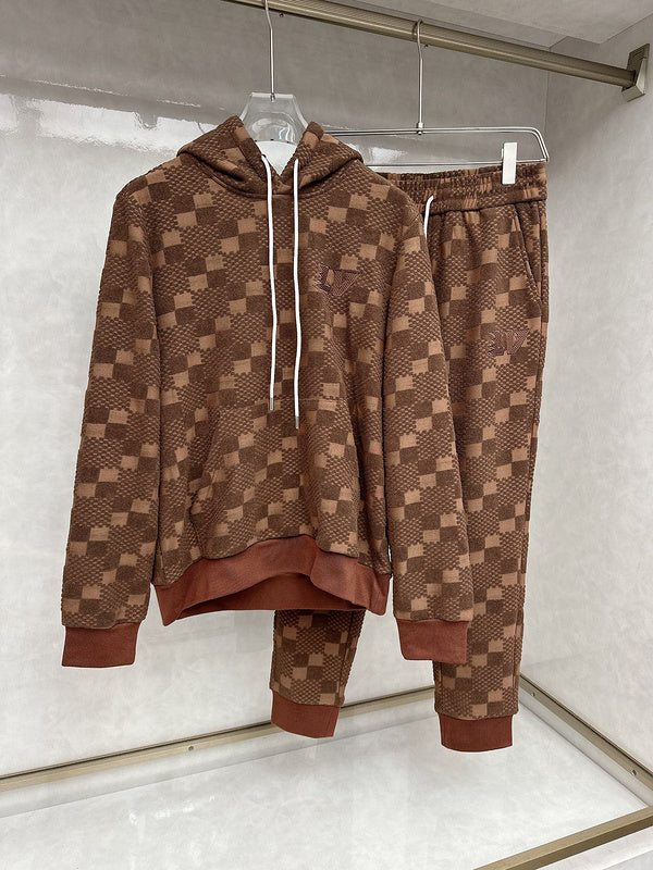 Front view of Louis Vuitton luxury clothing with streetwear-inspired cut