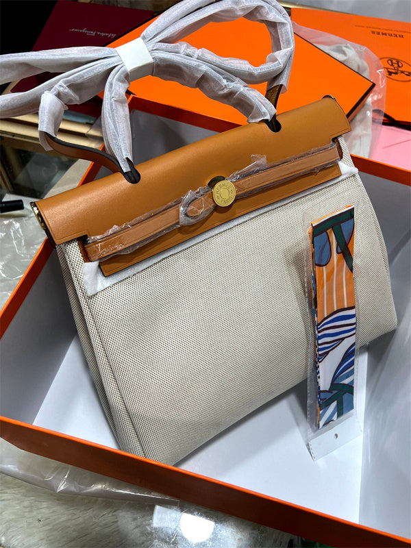 Side view of versatile structured handbag