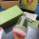 Gucci soft grey luxury sneakers view 4 premium leather build