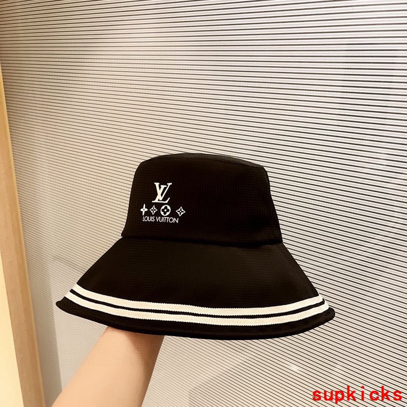 Close-up detail view of Louis Vuitton unisex cap