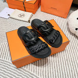 Hermes sandals Style 214 - texture and material detail