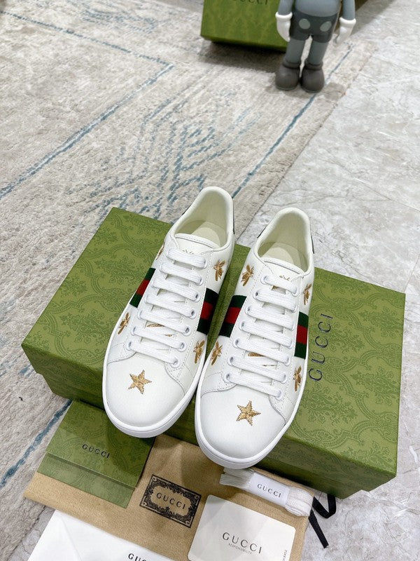 Gucci clean off-white luxury sneakers view 9 bold athletic profile