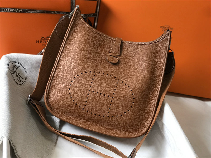 Side view of contemporary structured handbag