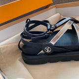 Louis Vuitton Camel Classic Ballet Flats - Detail Shot of Craftsmanship