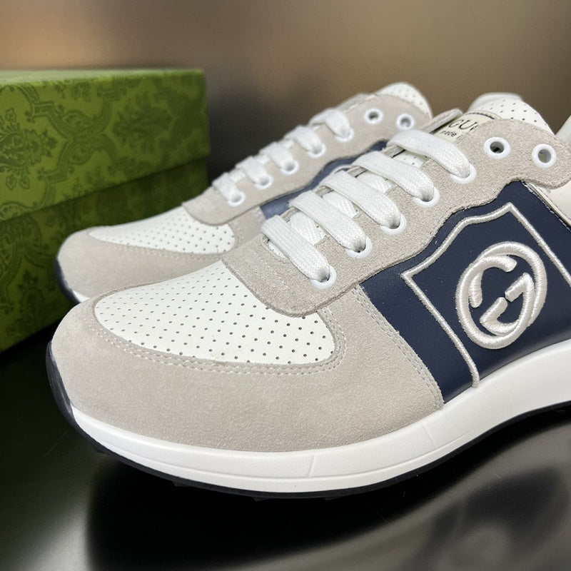 Gucci bold contrast luxury sneakers view 7 breathable knit upper
