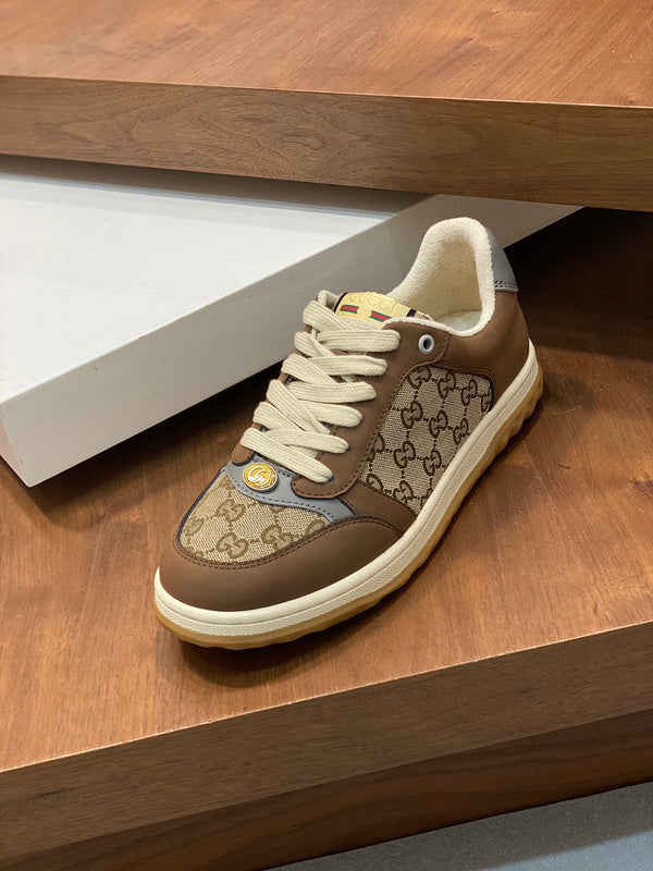 Gucci all-black luxury sneakers view 8 heritage-inspired look