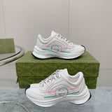 Gucci Fashion sneakers in soft grey classic court silhouette front view