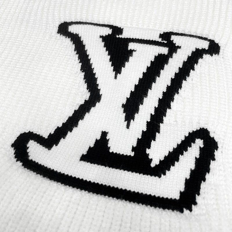 Full styled look of Louis Vuitton luxury clothing with monogram-inspired silhouette
