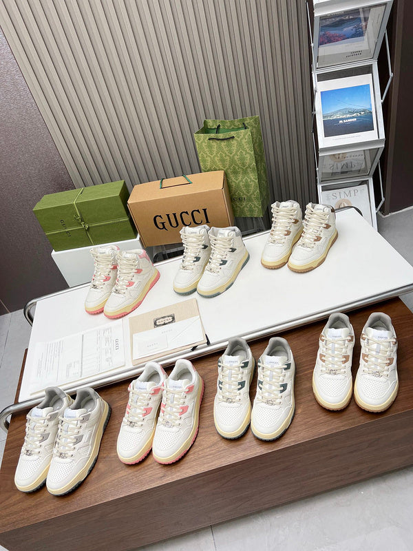 Gucci sneakers detailed view showing premium designer craftsmanship