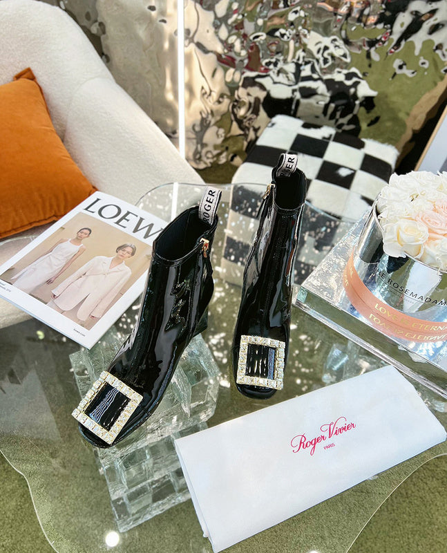 Close-up of Roger Vivier shoes craftsmanship