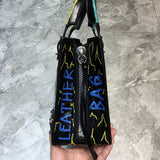 Elegant Vegan Leather Handbag - Statement Silhouette | Women's Designer-Inspired Purse #635 - texture close-up (image 9) of designer-inspired handbag